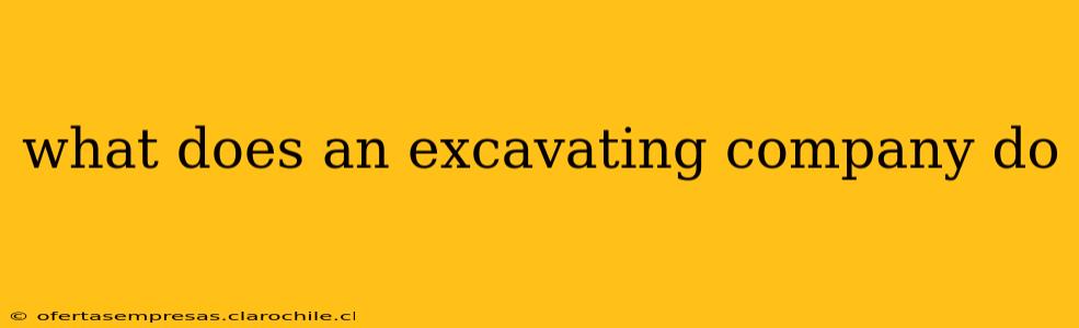 what does an excavating company do