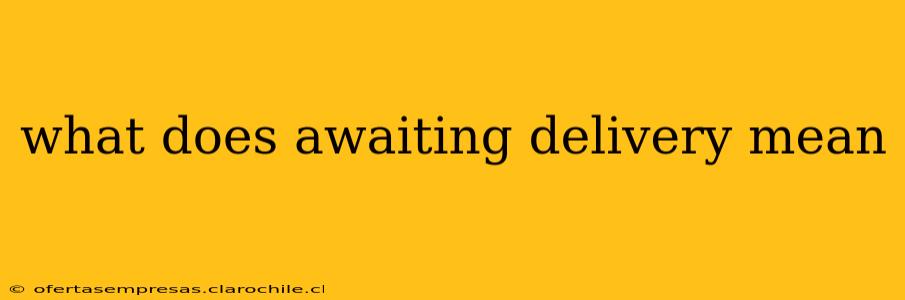 what does awaiting delivery mean
