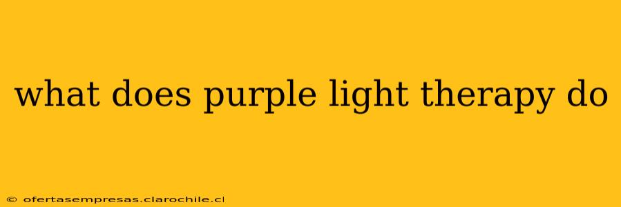 what does purple light therapy do