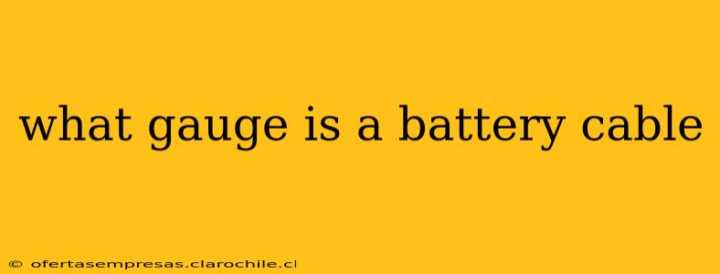 what gauge is a battery cable
