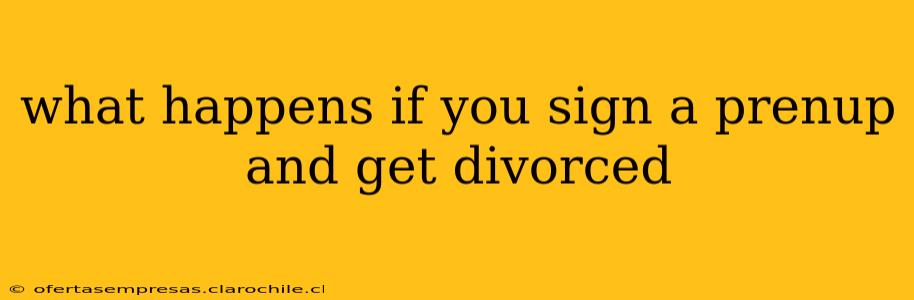 what happens if you sign a prenup and get divorced