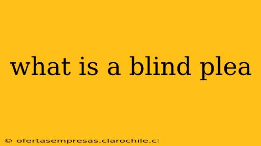 what is a blind plea