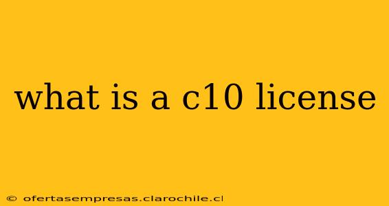 what is a c10 license