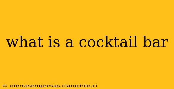 what is a cocktail bar