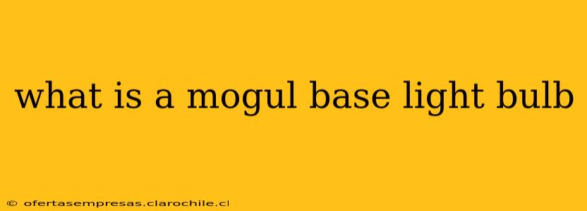 what is a mogul base light bulb