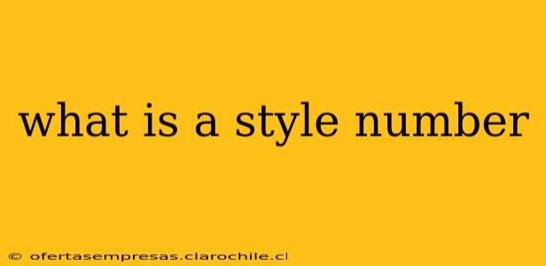 what is a style number