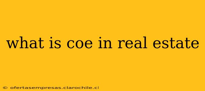 what is coe in real estate