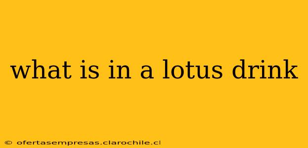 what is in a lotus drink