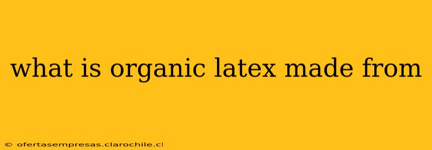 what is organic latex made from