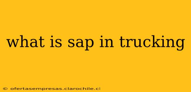 what is sap in trucking