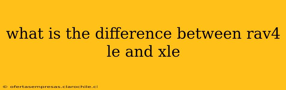 what is the difference between rav4 le and xle