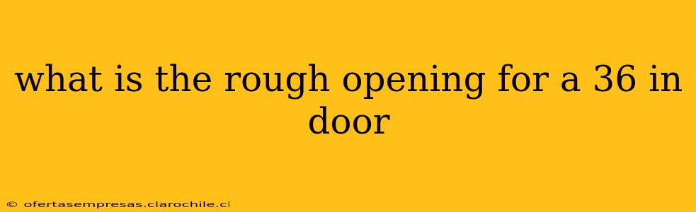 what is the rough opening for a 36 in door