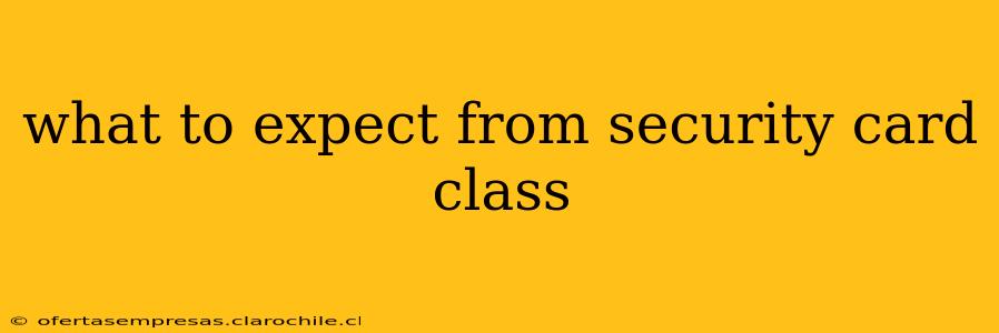 what to expect from security card class