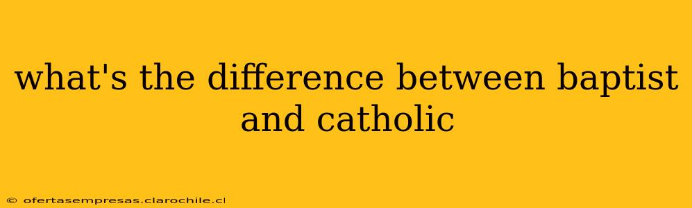 what's the difference between baptist and catholic