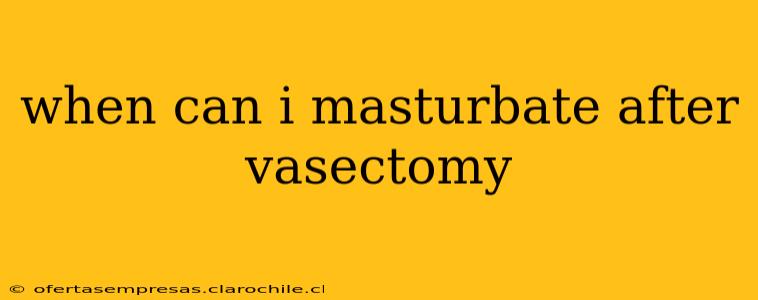 when can i masturbate after vasectomy