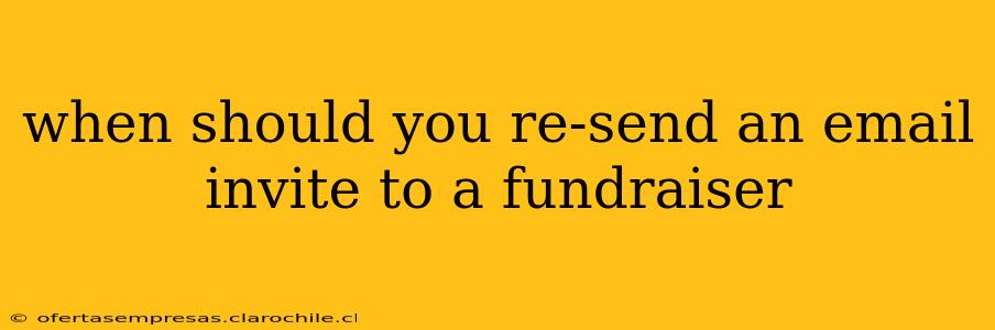 when should you re-send an email invite to a fundraiser