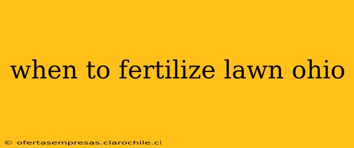 when to fertilize lawn ohio