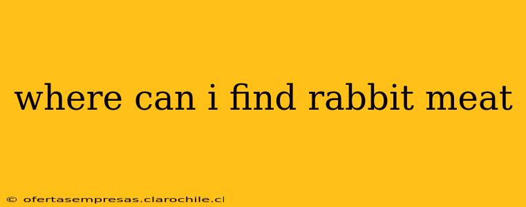 where can i find rabbit meat