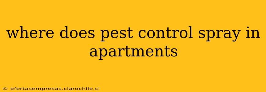 where does pest control spray in apartments