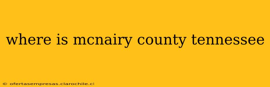 where is mcnairy county tennessee