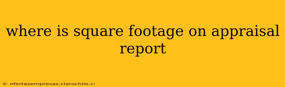 where is square footage on appraisal report