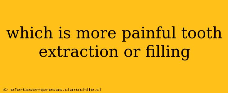which is more painful tooth extraction or filling