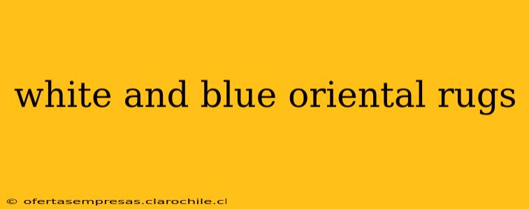 white and blue oriental rugs