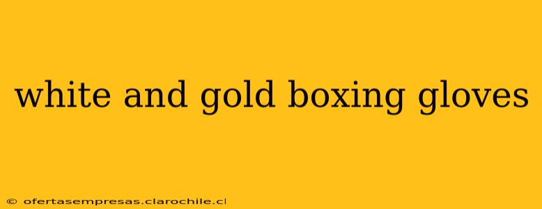 white and gold boxing gloves