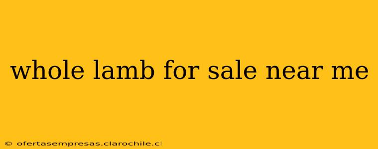 whole lamb for sale near me