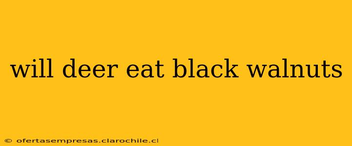 will deer eat black walnuts