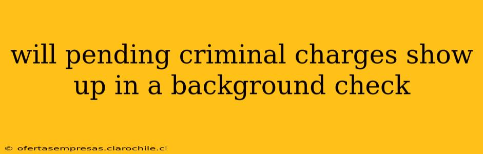 will pending criminal charges show up in a background check