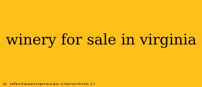 winery for sale in virginia
