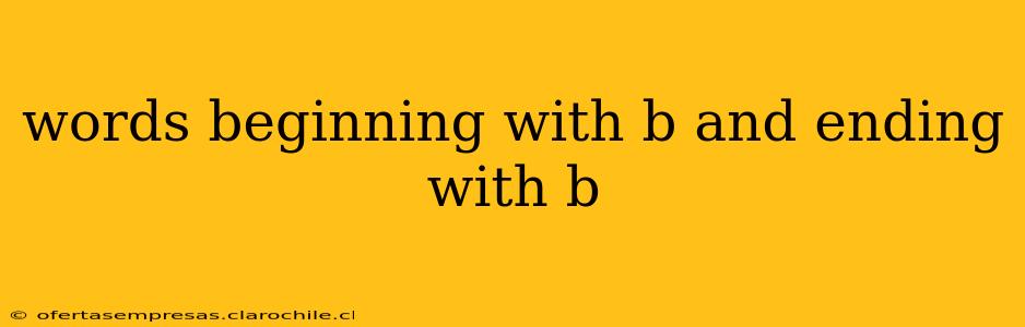 words beginning with b and ending with b