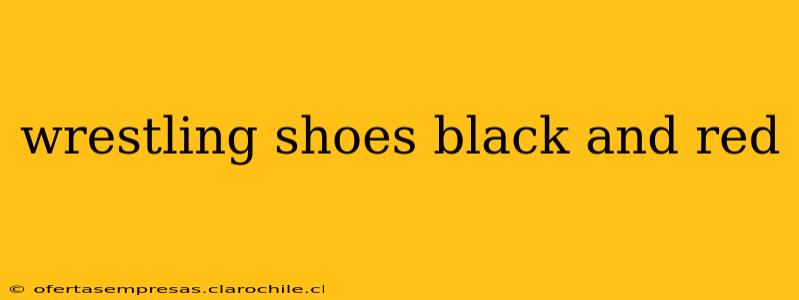 wrestling shoes black and red