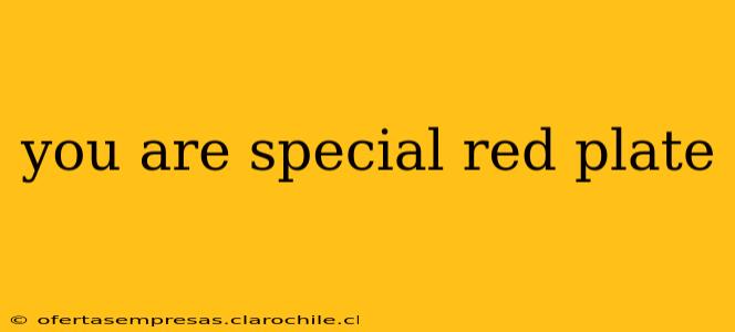 you are special red plate