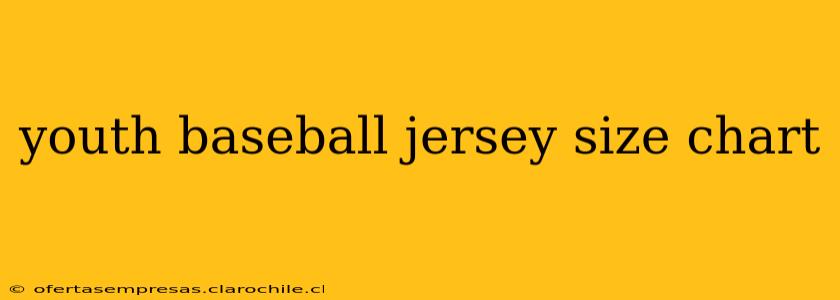 youth baseball jersey size chart